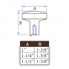 Bronze Contemporary Square Pyramid Knob 1-1/4" - Image 2
