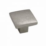 Bronze Flat Square Knob 1-1/4" Platinum