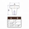 Bronze Pyramid Knob 1-1/4" Platinum - Image 2