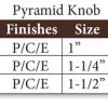 Bronze Pyramid Knob 1-1/4" Platinum - Image 3