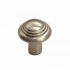 Bronze Button Round Knob 1-1/4" Platinum