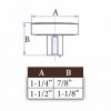 Bronze Textured Square Knob 1-1/4" Platinum - Image 2