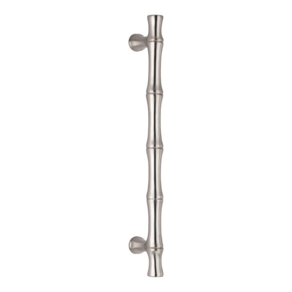 Bamboo Handle satin Nickel 9″