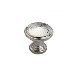Hammered Cabinet Knob Satin Nickel Medium