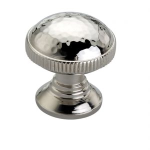 Hammered Cabinet Knob Satin Nickel Large