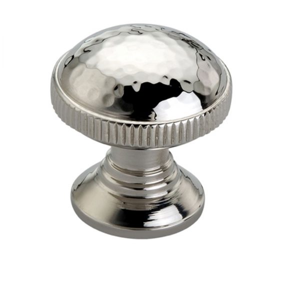 Hammered Cabinet Knob Satin Nickel Large