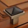 Bronze Contemporary Square Pyramid Knob 1-1/4" - Image 3