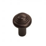 Bronze Button Round Knob 1-1/2" Espresso