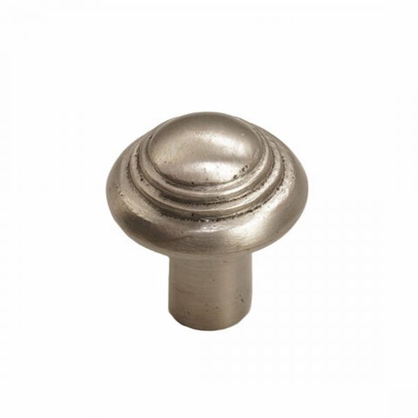 Bronze Button Round Knob 1-1/2'' Platinum