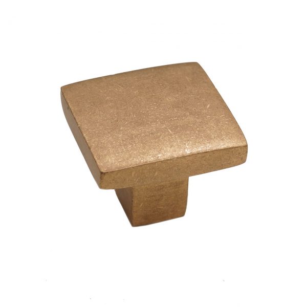 Bronze Flat Square Knob 1-1/4″ Champagne