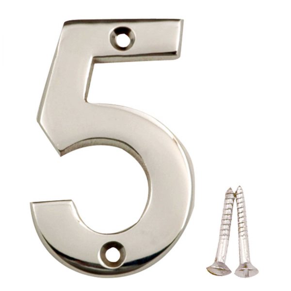 Brass Numeral 5