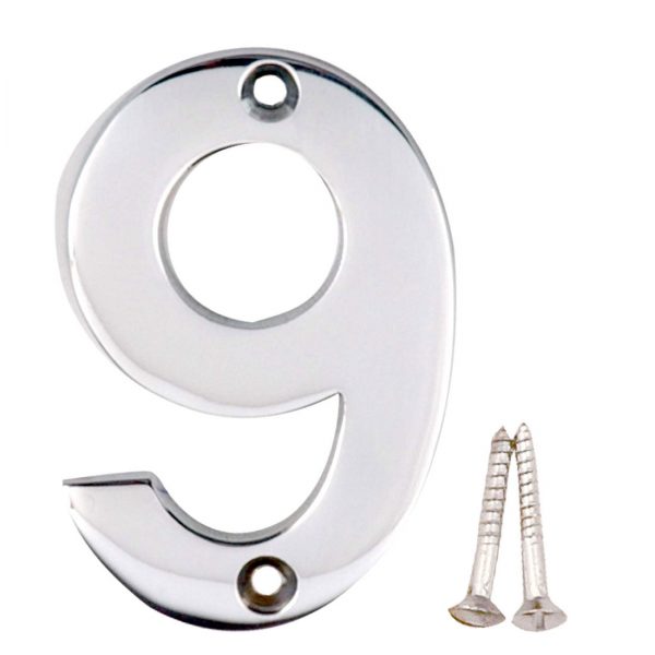 Brass Numeral 9