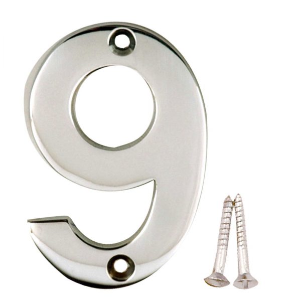 Brass Numeral 9