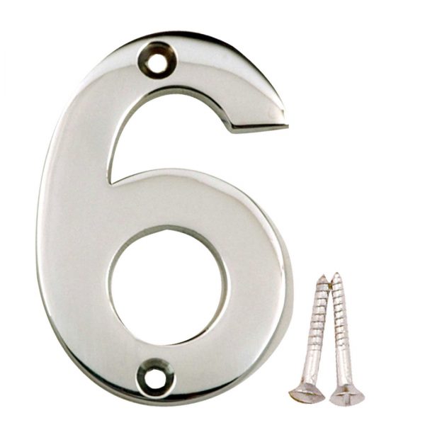 Brass Numeral 6