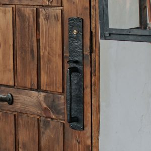 Solid Bronze Textured 18" Front Door Arch Entry Set - Mortise