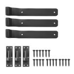 Solid Bronze 17" Active Band Hinge Triple Set - Black