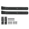 Solid Bronze 17" Active Band Hinge Double Set - Black