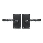 Solid Bronze Passage Set - Square with Twist Handle - Black