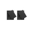 Solid Bronze Square Double Cylinder Deadbolt - Black