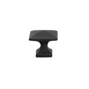 Solid Bronze 1-1/4" Modern Square Cabinet Knob - Black