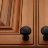 Installed-Cast Iron 1-1/8" Tall Round Iron Cabinet Knob