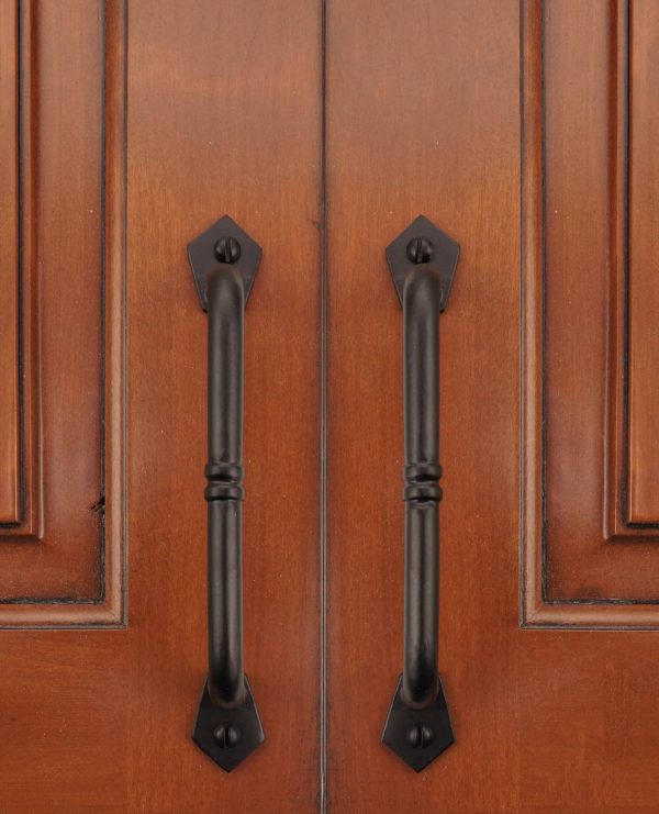 Installed-Cast Iron 6" Ripple Cabinet & Drawer Pull Handle