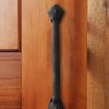 Installed Top-Square-Side-9" Cast Iron Square Door & Gate Pull Handle