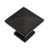 Cast Iron 1-1/4" Modern Square Iron Cabinet Knob