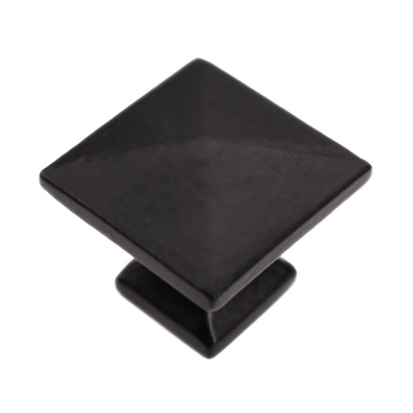 Cast Iron 1-1/4" Modern Square Iron Cabinet Knob