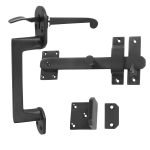 Solid Bronze Gate Kit - Round Handle - Black