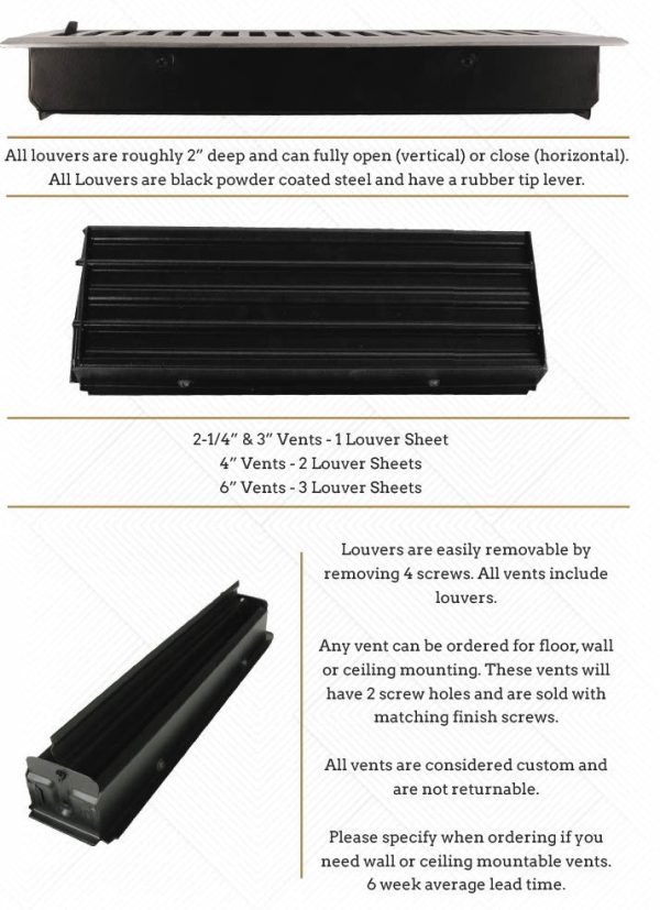 Cast Iron Floor Vent - Mission Style